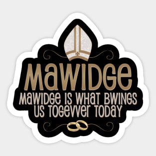 Princess Bride Mawidge Wedding Sticker